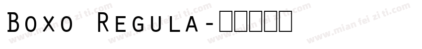 Boxo Regula字体转换